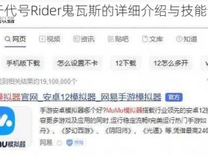 关于代号Rider鬼瓦斯的详细介绍与技能说明