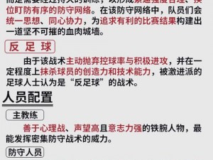 《实况足球战术解析：深度解读两名球员的战术精髓》