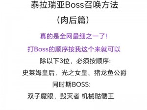 泰拉瑞亚霜月召唤秘籍与Boss攻略：实战策略大揭秘