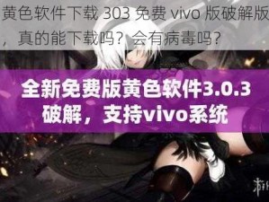 黄色软件下载 303 免费 vivo 版破解版，真的能下载吗？会有病毒吗？