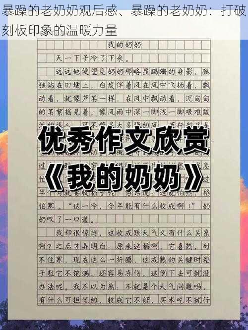 暴躁的老奶奶观后感、暴躁的老奶奶：打破刻板印象的温暖力量