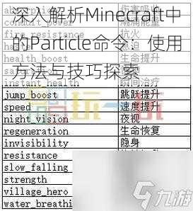 深入解析Minecraft中的Particle命令：使用方法与技巧探索