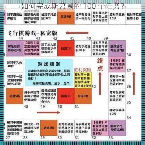 如何完成斯慕圈的 100 个任务？