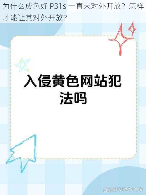 为什么成色好 P31s 一直未对外开放？怎样才能让其对外开放？